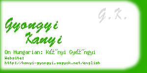 gyongyi kanyi business card